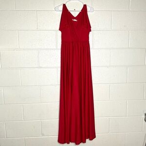 < Koh Koh Red Formal Maxi Dress Size Large >